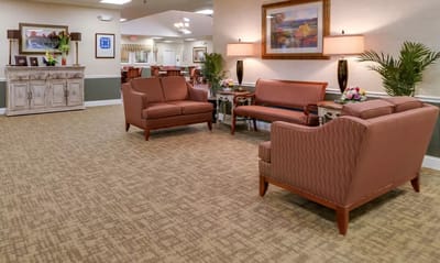 Comfortable seating area in a common room