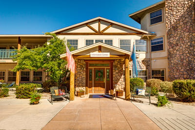 Exterior view of the Information Center at the facility