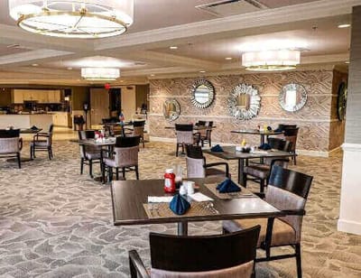 Dining area with tables and decor