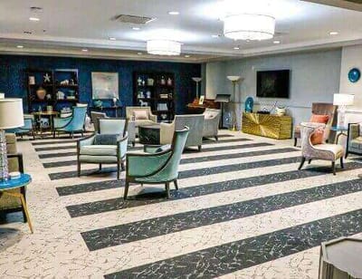Cozy common area with seating and decor