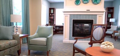 Bright common area with comfortable seating