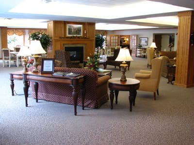 Cozy common area with comfortable seating and decor