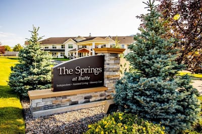 Entrance sign of The Springs at Butte assisted living facility