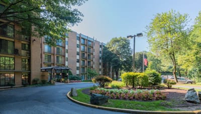 Exterior view of Victory Forest senior living facility