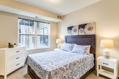 Cozy bedroom in an assisted living facility