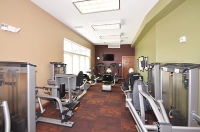 Interior view of a well-equipped fitness room