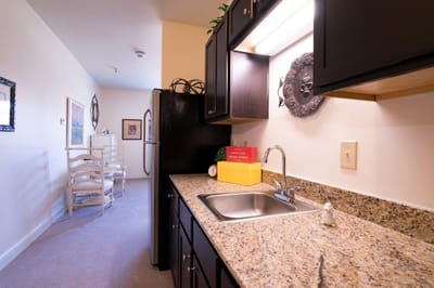 Interior view of a kitchenette in a residence