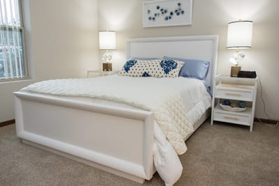 Well-decorated private bedroom with modern furnishings