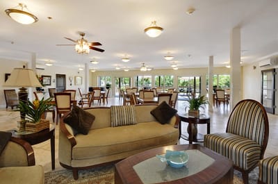 Bright common area with furniture and natural light