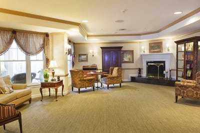 Bright common area with comfortable seating