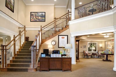 Interior view of a welcoming lobby area