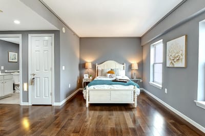 Cozy private resident room with warm lighting