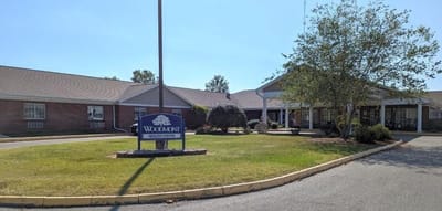 Exterior view of Woodmont Health Campus entrance