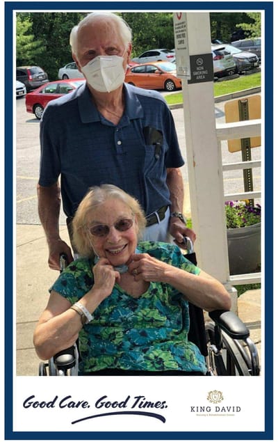 Residents enjoying time together outside