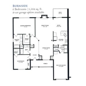 Architectural floor plan of a residence