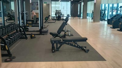 Interior view of a fitness area in the facility