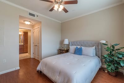 Cozy bedroom in a senior living facility