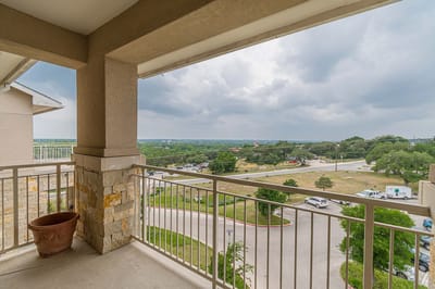 Balcony view overlooking the facility grounds