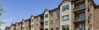 Exterior view of a senior living facility building