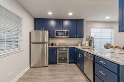 Modern kitchen in a senior living facility