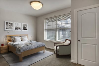 Well-furnished private resident room with natural light