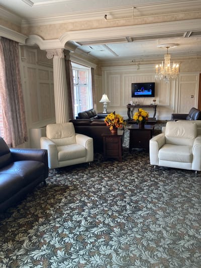 Cozy common area with comfortable seating and decor