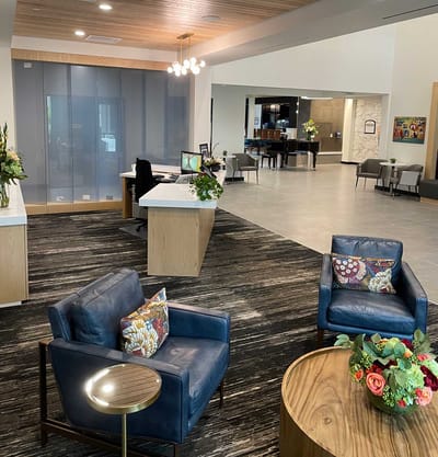 Interior view of a welcoming lobby area