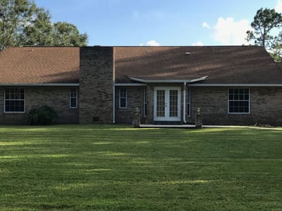 Exterior view of a senior care facility building