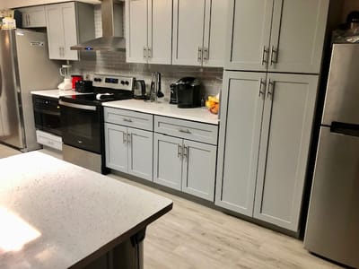 Modern kitchen in an assisted living facility