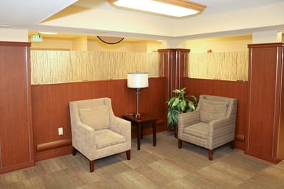 Comfortable seating area in a common space