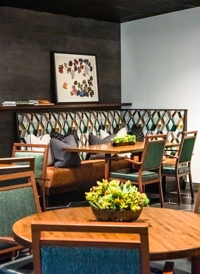 Comfortable seating area in a shared space