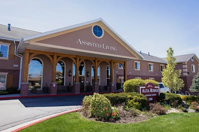 Front entrance of an assisted living facility