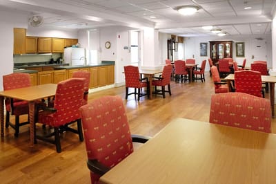 Dining area with tables and chairs