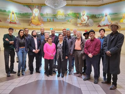 Group of people in a facility common area