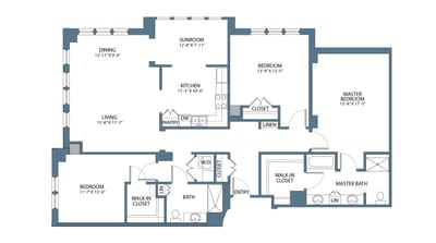 Architectural floor plan of a facility layout