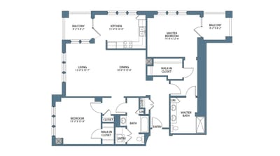 Architectural floor plan with room layouts and dimensions