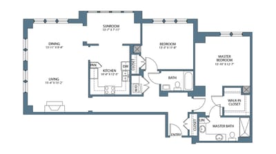 Architectural floor plan for a residential layout