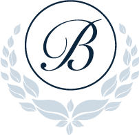 Company logo within a circular design