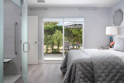 Bright and inviting resident room with outdoor view