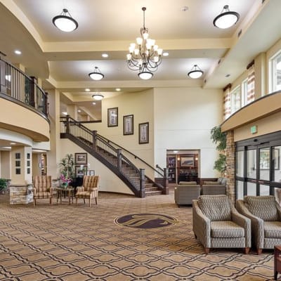 Interior view of a welcoming lobby space