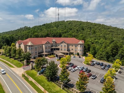 Aerial view of Fox Ridge Luxury Senior Living facility