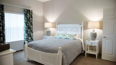 Cozy bedroom in a senior living facility