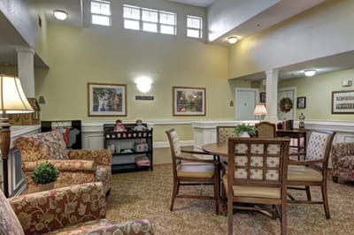 Cozy common area with seating and decor