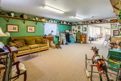 Cozy common area with vintage decor and seating
