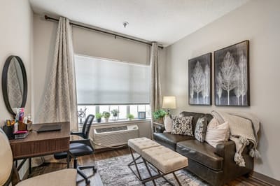 Cozy interior of a resident's living space with decor