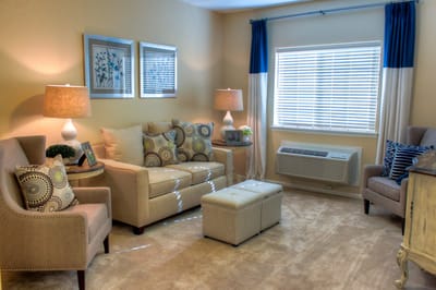 Cozy living room with furniture and decor