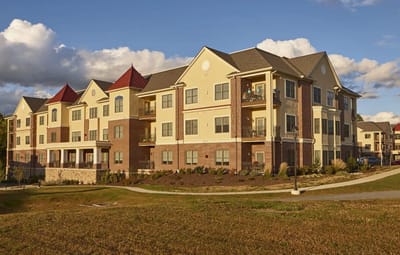 Exterior view of a senior living facility