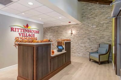 Reception area of Rittenhouse Village at Muhlenberg