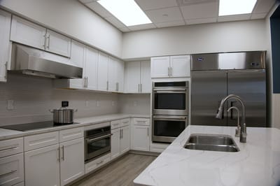 Modern kitchen interior with sleek appliances