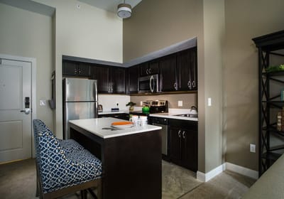 Modern kitchen in a spacious resident apartment